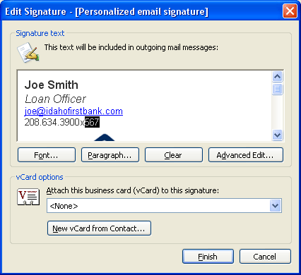 How To Create A Signature Template For Outlook 2003