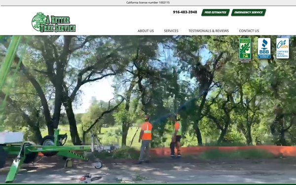 A Better Tree Service website