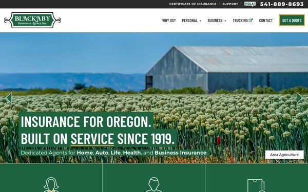 Blackaby Insurance website