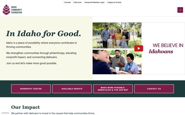 Idaho Community Foundation website