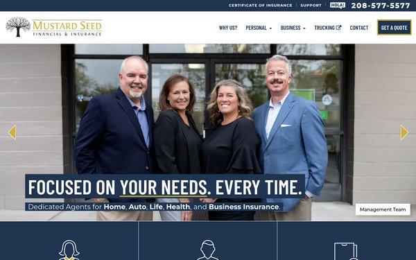 Mustard Seed Financial website
