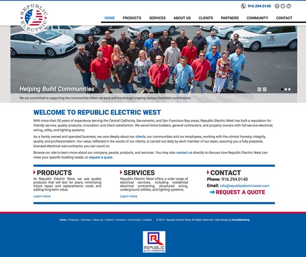 Republic Electric West website
