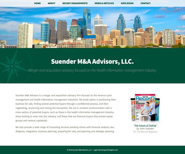 Suender M&A Advisors website
